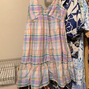 NWT Multicolor Plaid Mini Dress!!